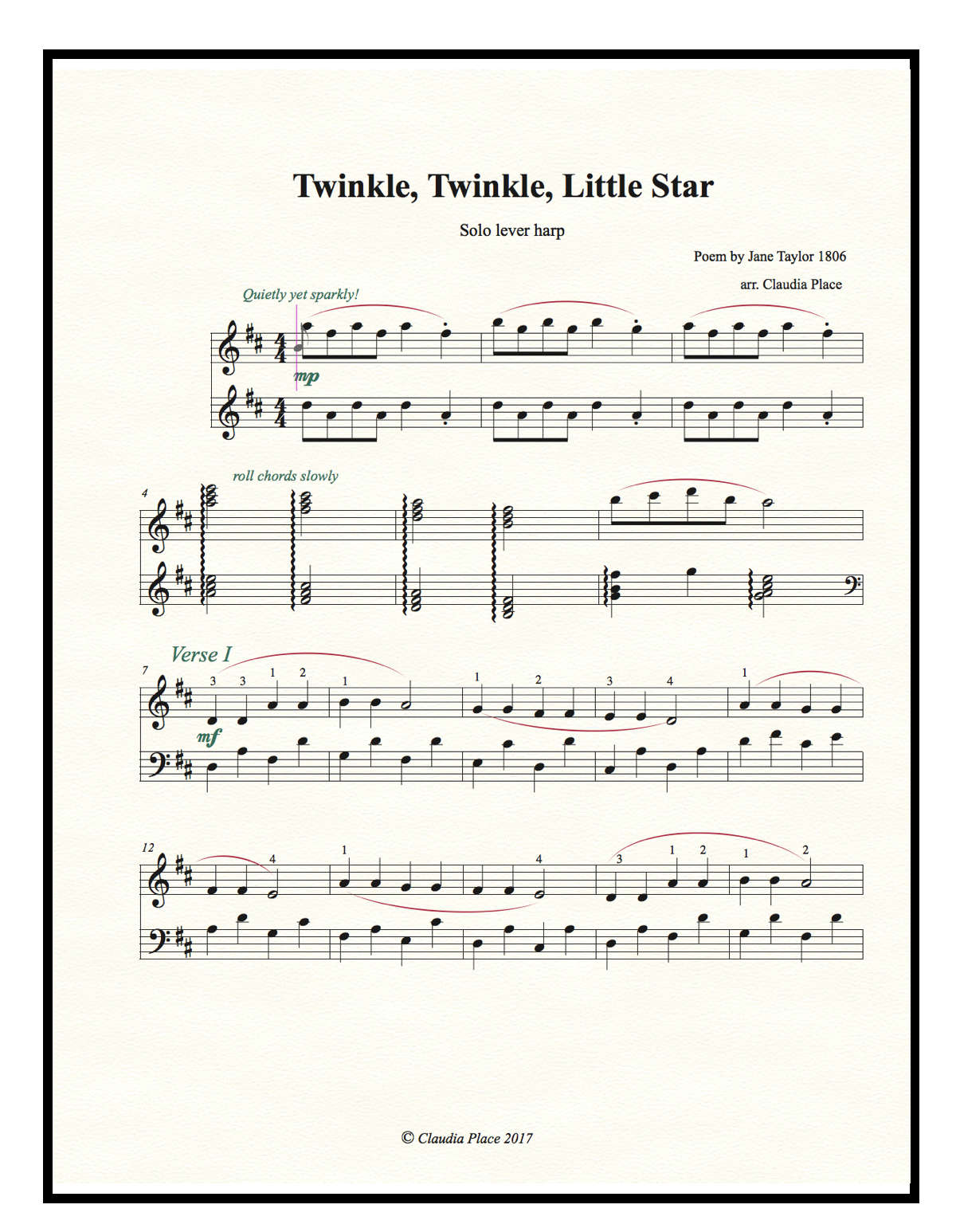 Screen Shot Twinkle Little Star page 1 border website 2018